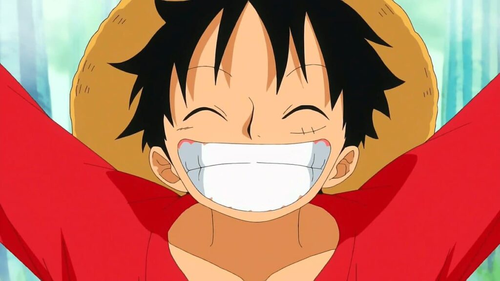 Luffy, chapeau de paille , sourire